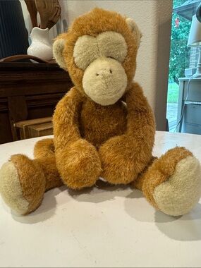 Plush Brown Monkey Stuffed Animal - Soft Cuddly Toy